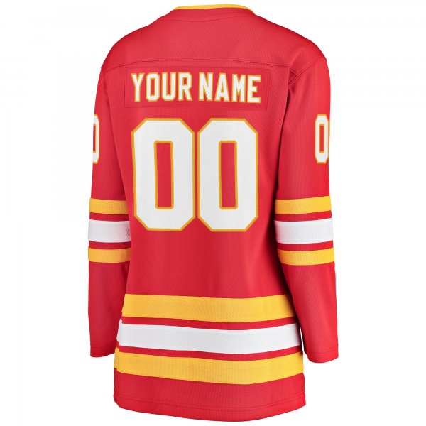 Women's Calgary Flames Fanatics Red Home Breakaway Custom Jersey