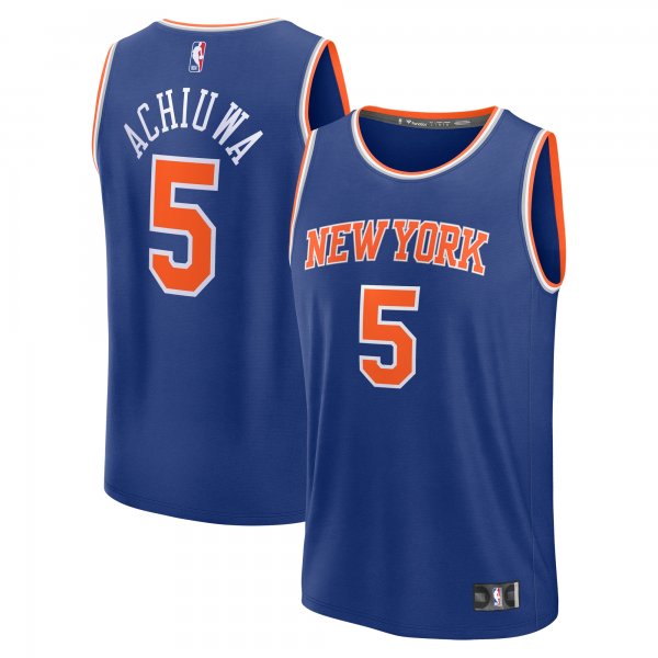 Youth New York Knicks Precious Achiuwa Fanatics Royal Fast Break Player Jersey - Icon Edition