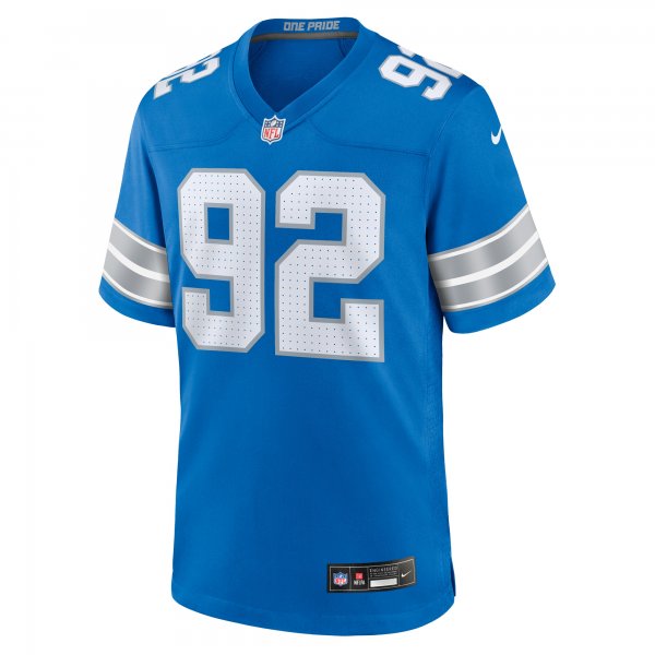 Men's Detroit Lions Marcus Davenport Nike  Blue Team Game Jersey