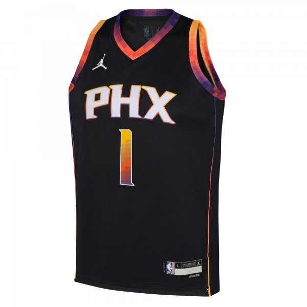 Youth Phoenix Suns Devin Booker Jordan Brand Black Swingman Jersey - Statement Edition