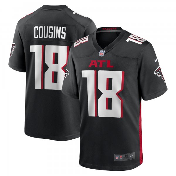 Men's Atlanta Falcons Kirk Cousins Nike Black Game Player Jersey