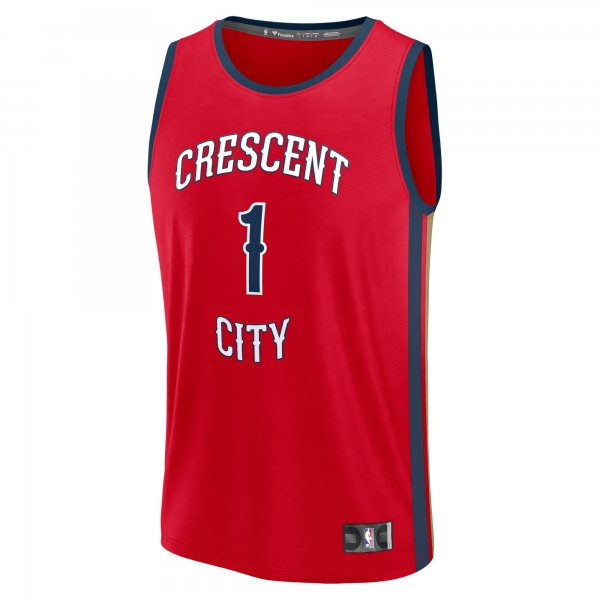 Men's New Orleans Pelicans Zion Williamson Fanatics Red Fast Break Replica Jersey - Statement Edition