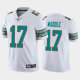 Men's Miami Dolphins #17 Jaylen Waddle White 2021 NFL Draft Vapor Limited Jersey