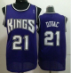 Men's Sacramento Kings #21 Vlade Divac Purple Throwback Stitched NBA Jersey