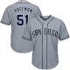 Men's San Diego Padres #51 Trevor Hoffman Grey Majestic MLB Road Cool Base Jersey