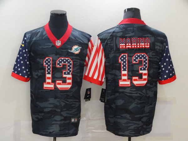 Men's Miami Dolphins #13 Dan Marino USA Camo 2020 Salute To Service Stitched NFL Nike Limited Jersey