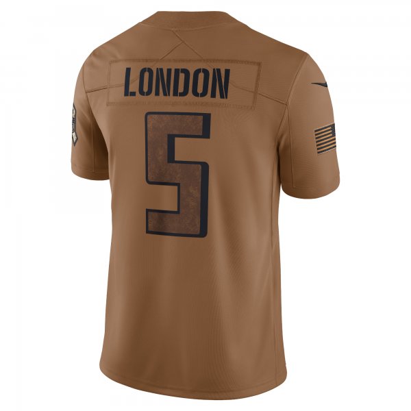 Men's Atlanta Falcons Drake London Nike Brown 2023 Salute To Service Limited Jersey