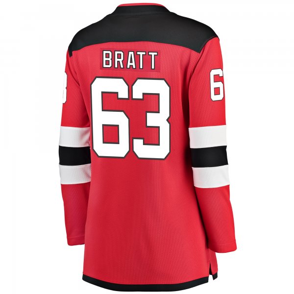 Women's New Jersey Devils Jesper Bratt Fanatics Red Breakaway Player Jersey