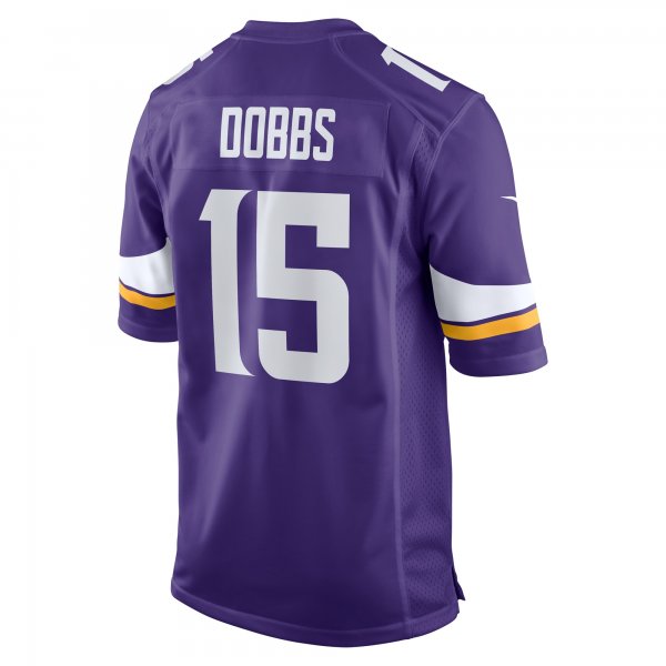 Men's Minnesota Vikings Joshua Dobbs Nike  Purple  Game Jersey