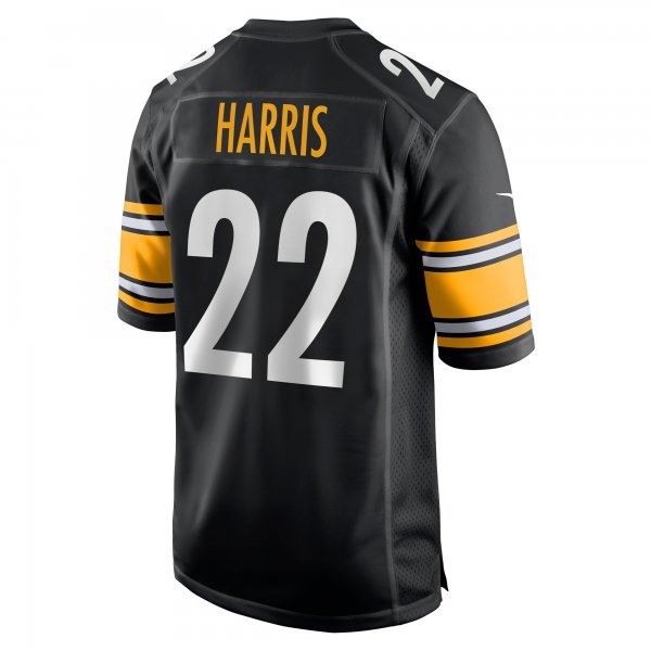 Men's Pittsburgh Steelers Najee Harris Nike Black Game Jersey