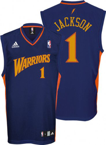 Men's Adidas Men's Golden State Warriors #1 Stephen Jackson Jackson Navy Blue NBA Jersey