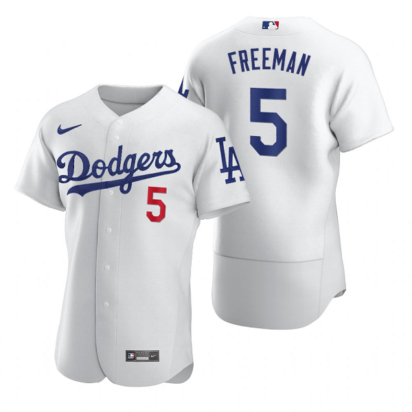 Youth Los Angeles Dodgers #5 Freddie Freeman Nike White MLB Flex Base Jersey