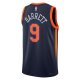 Unisex New York Knicks RJ Barrett Jordan Brand Navy Swingman Jersey - Statement Edition