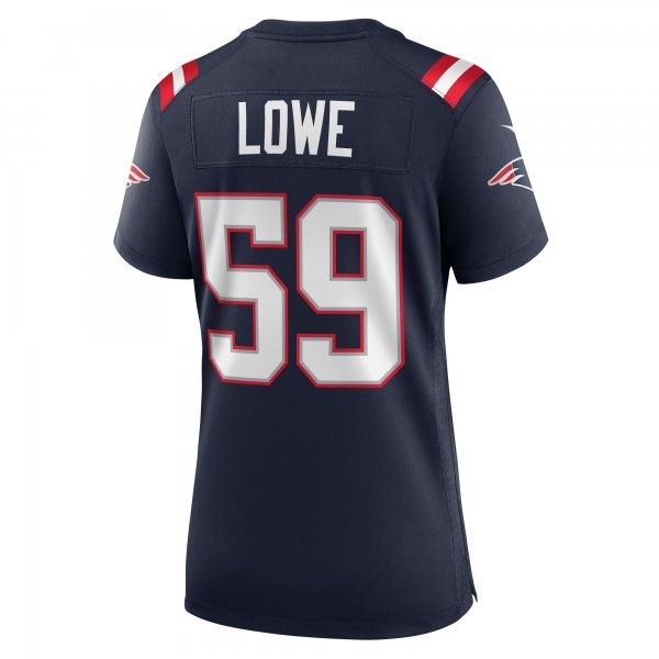 Women's New England Patriots Vederian Lowe Nike  Navy Team Game Jersey