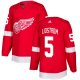 Adidas Detroit Red Wings #5 Nicklas Lidstrom Red Home Stitched Youth NHL Jersey