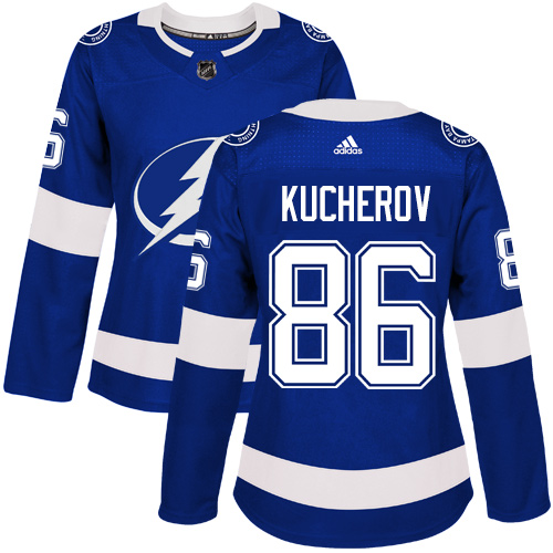 Adidas Tampa Bay Lightning #86 Nikita Kucherov Blue Home Women's Stitched NHL Jersey