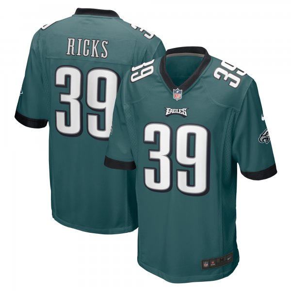 Men's Philadelphia Eagles Eli Ricks Nike Midnight Green Team Game Jersey