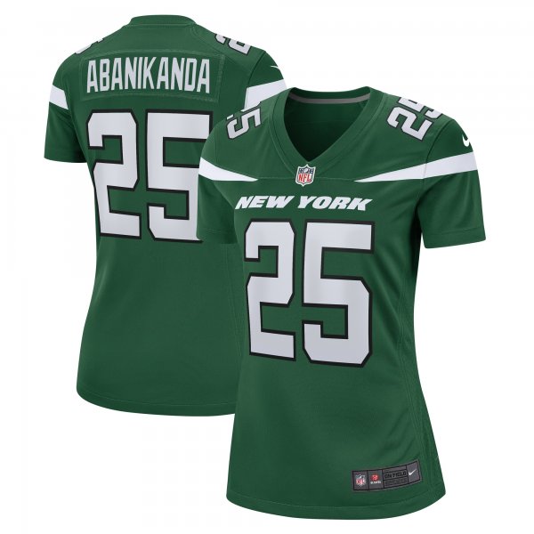 Women's New York Jets Israel Abanikanda Nike Gotham Green  Game Jersey