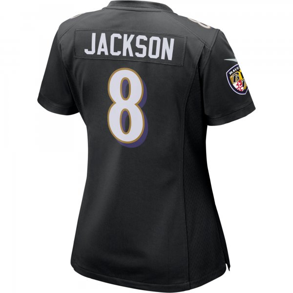 Women's Baltimore Ravens Lamar Jackson Nike Black Game Event Jersey