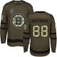 Boston Bruins #88 David Pastrnak Green Salute to Service Stanley Cup Final Bound Stitched NHL Jersey