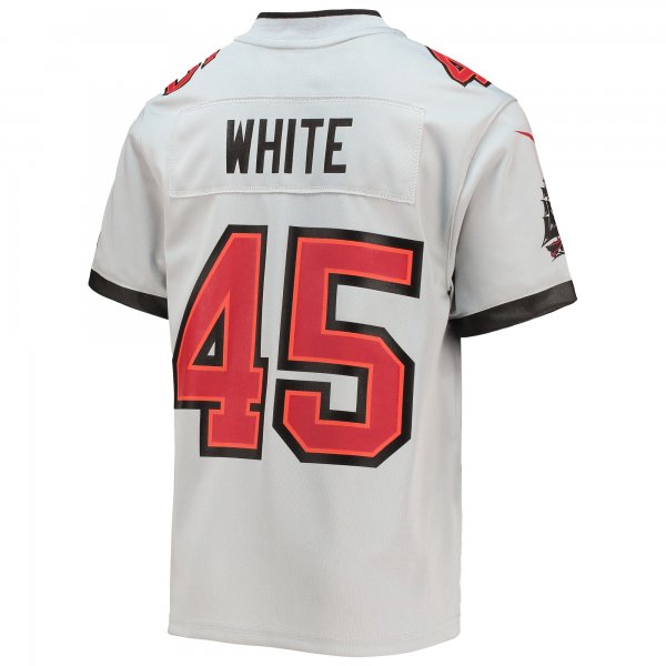 Youth Tampa Bay Buccaneers Devin White Nike Gray Inverted Team Game Jersey