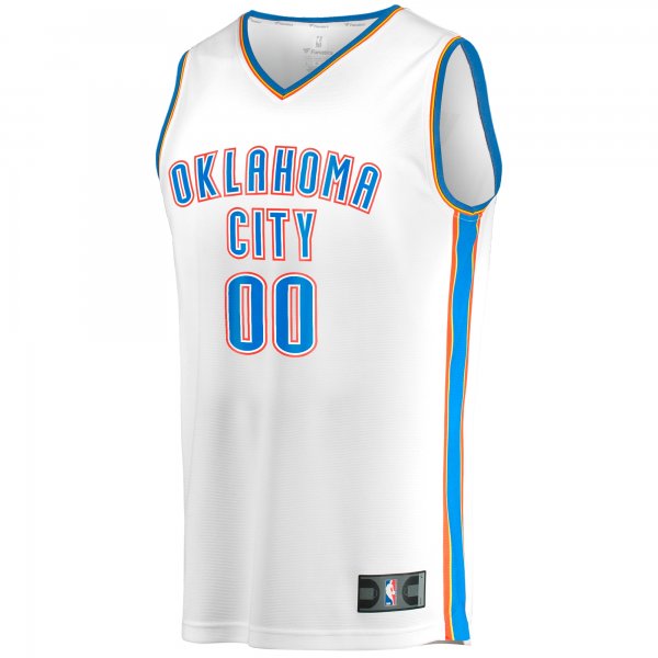 Men's Oklahoma City Thunder Fanatics White Fast Break Custom Replica Jersey - Association Edition