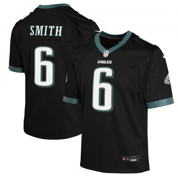 Youth Philadelphia Eagles DeVonta Smith Nike Black Game Jersey