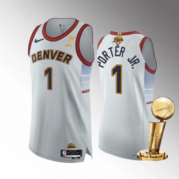 Men's Denver Nuggets Michael Porter Jr. 2023 NBA Finals Champions White Jersey