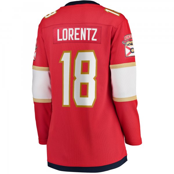 Women's Florida Panthers Steven Lorentz Fanatics Red Home Breakaway Player Jersey