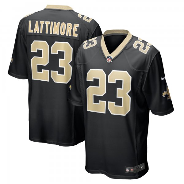 Men's New Orleans Saints Marshon Lattimore Nike  Black Team Game Jersey