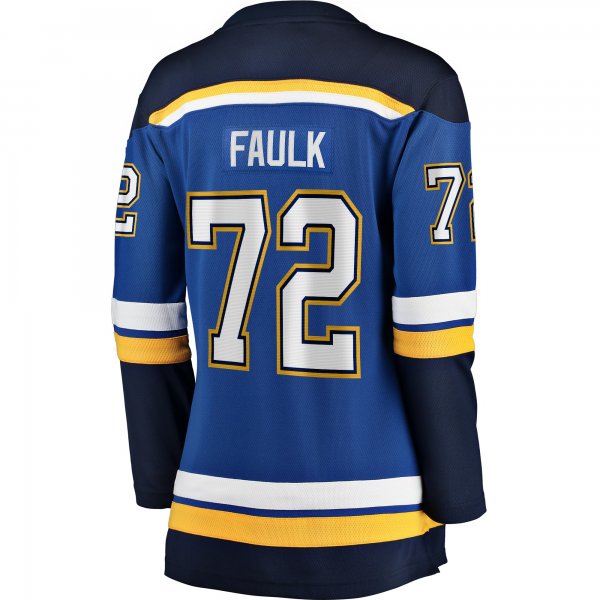 Women's St. Louis Blues Justin Faulk Fanatics Blue Home Breakaway Player Jersey