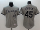 Chicago White sox #45 Michael Jordan Grey Flexbase Collection Stitched MLB Jersey