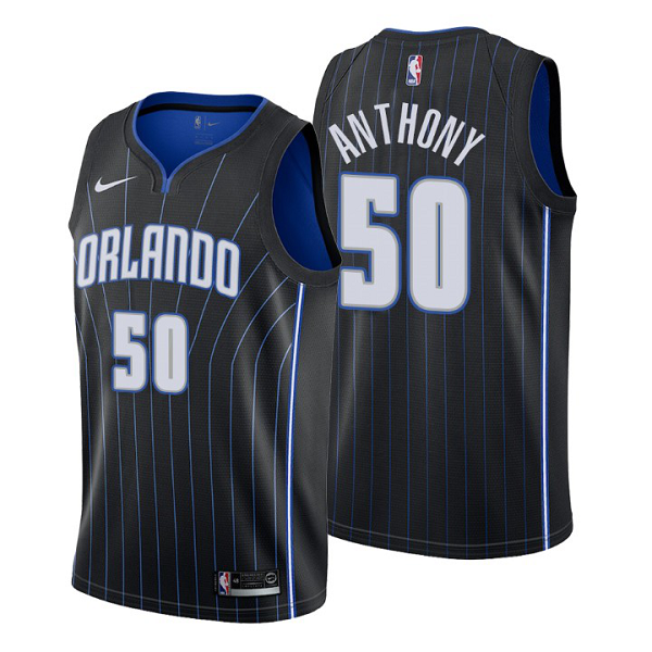 Men's Orlando Magic #50 Cole Anthony 2021 Statement Edition Black Jersey