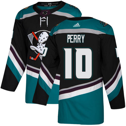 Adidas Anaheim Ducks #10 Corey Perry Black/Teal Alternate Stitched NHL Jersey