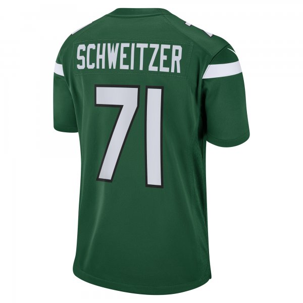 Men's New York Jets Wes Schweitzer Nike Green Game Jersey