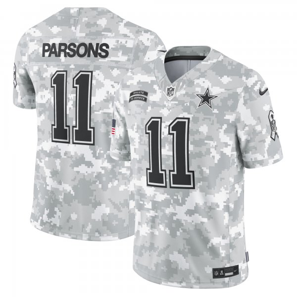 Men's Dallas Cowboys #11 Micah Parsons Nike Arctic Camo 2024 Salute to Service Limited Jersey