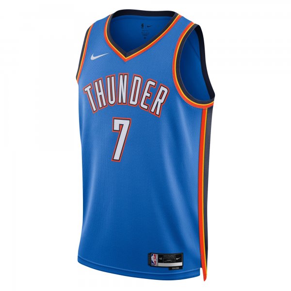 Unisex Oklahoma City Thunder Chet Holmgren Nike Blue 2022 NBA Draft First Round Pick Player Swingman Jersey - Icon Edition