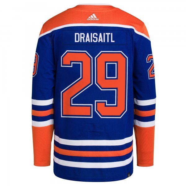 Men's Edmonton Oilers Leon Draisaitl adidas Royal Home Primegreen Player Jersey