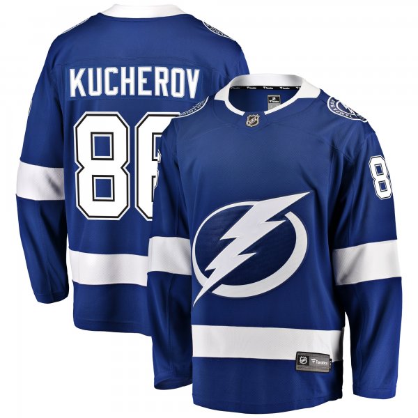 Men's Tampa Bay Lightning Nikita Kucherov Fanatics Blue Home Breakaway Player Jersey