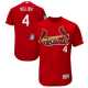 St. Louis Cardinals #4 Yadier Molina Red 2017 Spring Training Flex Base Stitched MLB Jersey