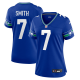 Women's Seattle Seahawks #7 Geno Smith Nike Royal Throwback Player Limited Jersey