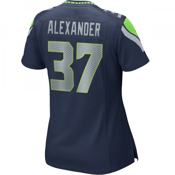 Women's Seattle Seahawks Shaun Alexander Nike College Navy Game Retired Player Jersey