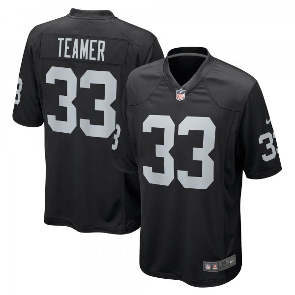 Men's Las Vegas Raiders Roderic Teamer Nike Black Game Jersey