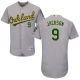 Oakland Athletics #9 Reggie Jackson Grey Flexbase Collection Stitched MLB Jersey