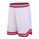 Men's Custom White Red-Black Authentic Throwback Basketball Shorts