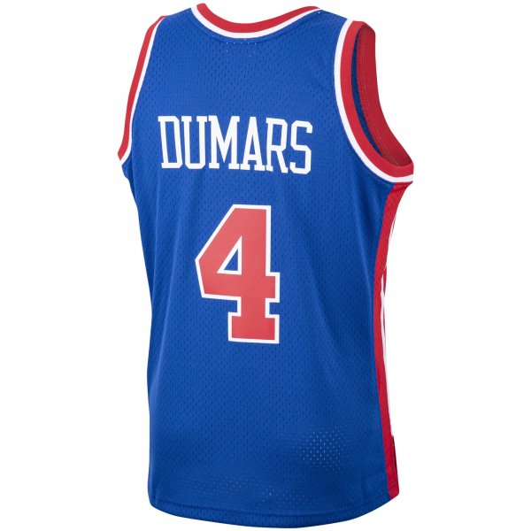 Men's Detroit Pistons Joe Dumars Mitchell & Ness Blue 1988/89 Hardwood Classics Swingman Jersey