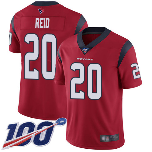 Houston Texans #20 Justin Reid Red Alternate Men's Stitched NFL 100th Season Vapor Limited Jersey