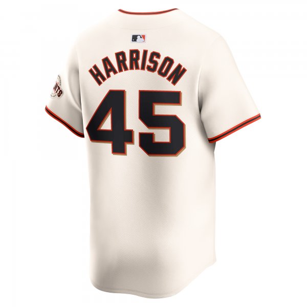 Men's San Francisco Giants Kyle Harrison Nike Cream Home Limited Player Jersey