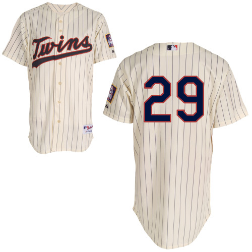 Mitchell And Ness Minnesota Twins #29 Rod Carew Cream Black Strip Stitched MLB Jersey