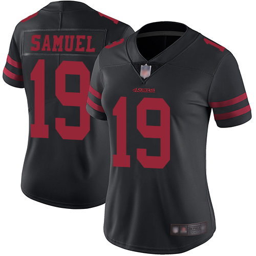 Women's San Francisco 49ers #19 Deebo Samuel Black AlternateStitched NFL Vapor Untouchable Limited Jersey